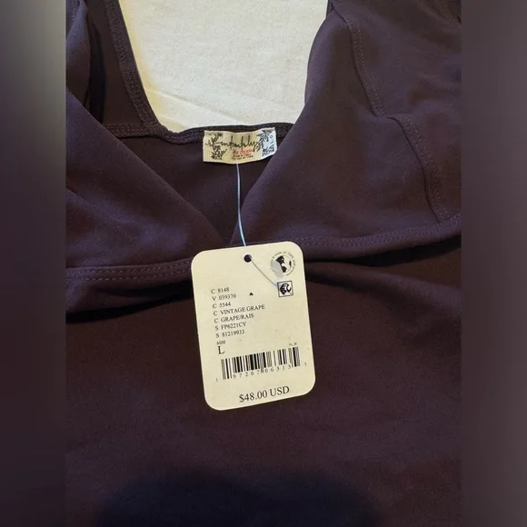 Intimatley Free People V-Neck Cap Sleeve Top - Picture 5 of 7